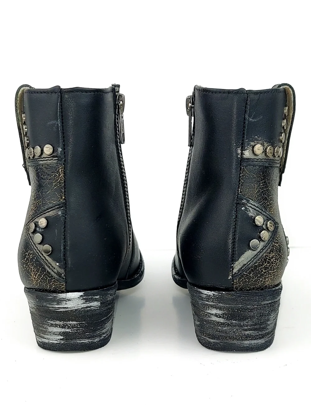 Corral Circle G Star Inlay Leather Ankle Boots 7 NWOT